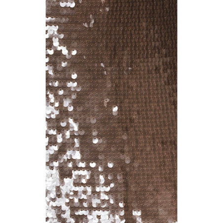 İp Askılı Payetli Kahverengi Tasarım Elbise