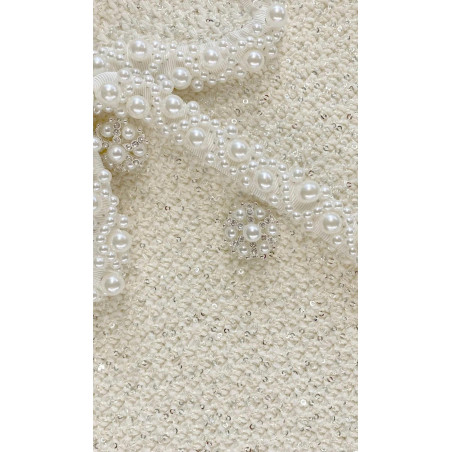 Kolları Otrişli Kristal Taşlı Tüvid Tasarım Ceket