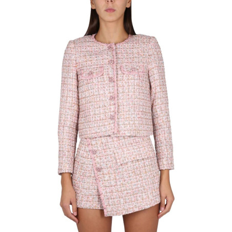 Kristal Düğmeli Tasarım Tüvid Ceket