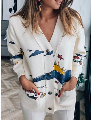 Resim Baskılı Tasarım Hırka