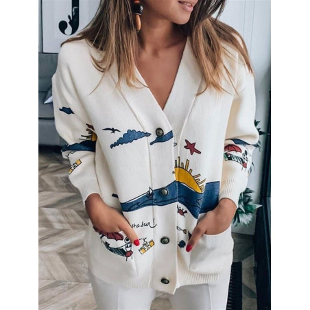 Resim Baskılı Tasarım Hırka