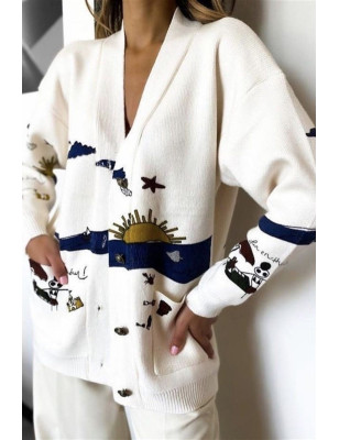 Resim Baskılı Tasarım Hırka