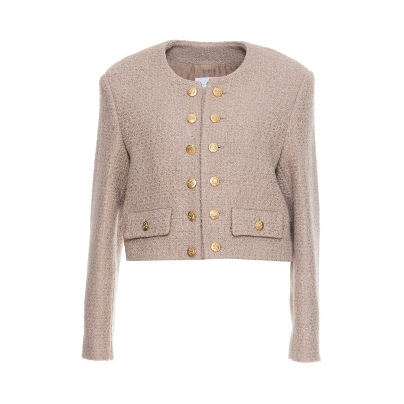 Gold Düğmeli Bej Premium Tasarım Ceket