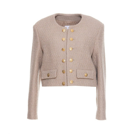 Gold Düğmeli Bej Premium Tasarım Ceket