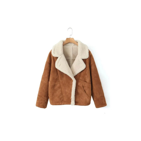 İçi Kürklü Tasarım Süet Ceket