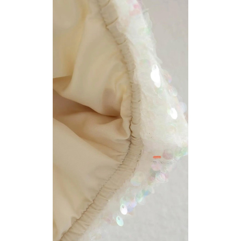 Payetli Bomber Ceket (Bej)