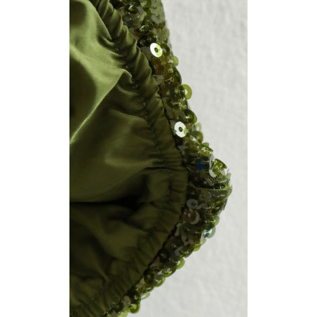 Payetli Bomber Ceket (Haki)