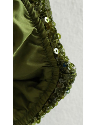 Payetli Bomber Ceket (Haki)