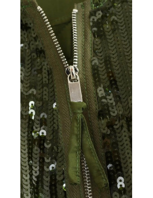 Payetli Bomber Ceket (Haki)