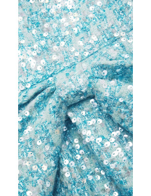 Eteği Kurdele Formlu Kristal Taş Detaylı Tasarım Tüvid Elbise