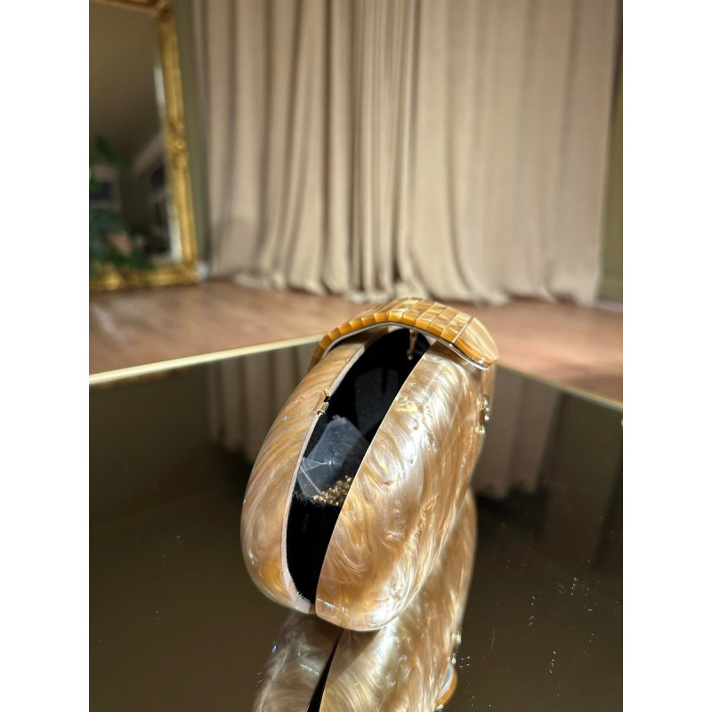 Deniz Kabuklu Sedefli Çanta (Bej)