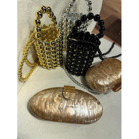 Deniz Kabuklu Sedefli Çanta (Bej)