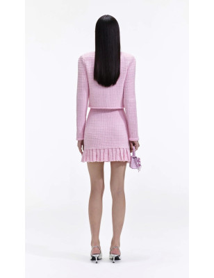 Cepli Pembe Tasarım Triko Ceket