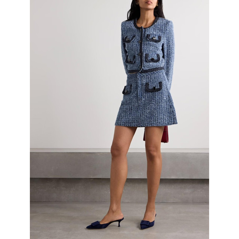 Cepli Tüvid Mavi Tasarım Ceket