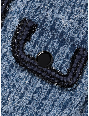 Cepli Tüvid Mavi Tasarım Ceket