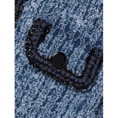 Cepli Tüvid Mavi Tasarım Ceket