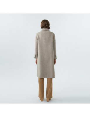 Ortası Kürklü Kaşmir Premium Kaban