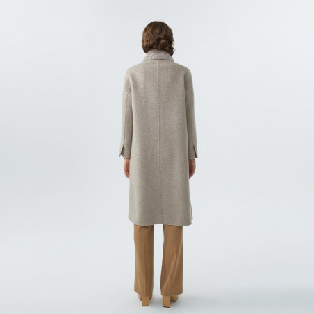 Ortası Kürklü Kaşmir Premium Kaban