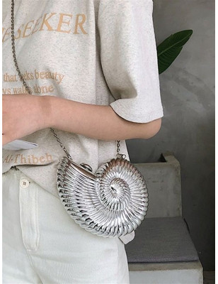 Silver Seashell Bag