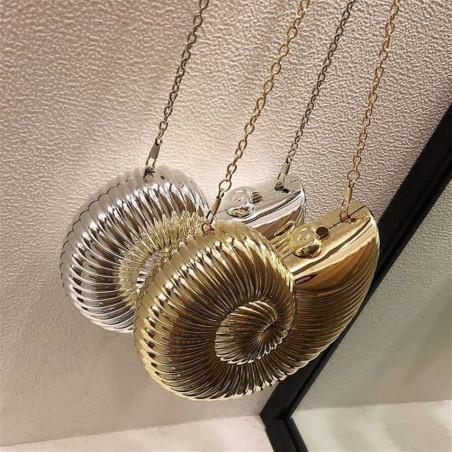 Silver Seashell Bag