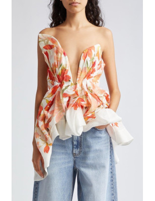 Çiçek Desenli Premium Bluz