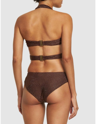 Kristal Taş Detaylı Pencereli Premium Mayokini