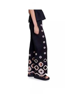 Çiçek Motifli Tasarım Pantolon
