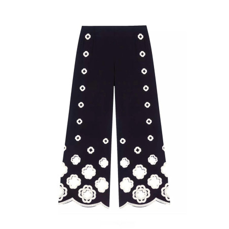Çiçek Motifli Tasarım Pantolon