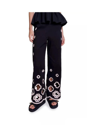 Çiçek Motifli Tasarım Pantolon