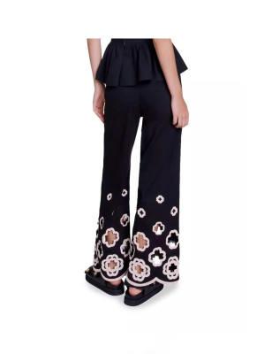 Çiçek Motifli Tasarım Pantolon